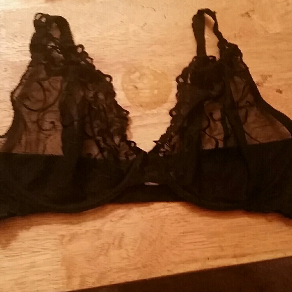 Black lace Victoria's Secret bra